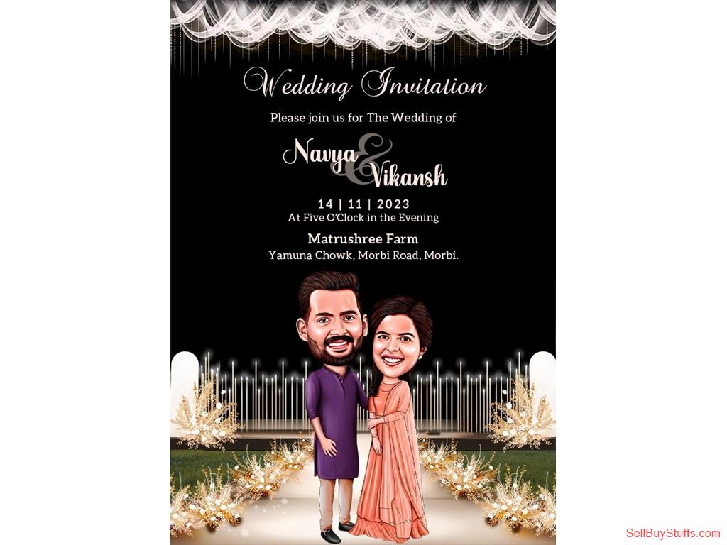 Surat Caricature Wedding Invitation