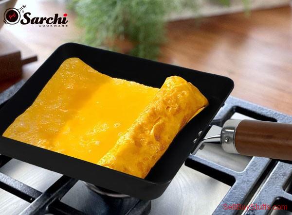 Select City Iron Nitride Rectangle Japanese Omelette Tamagoyaki Pan